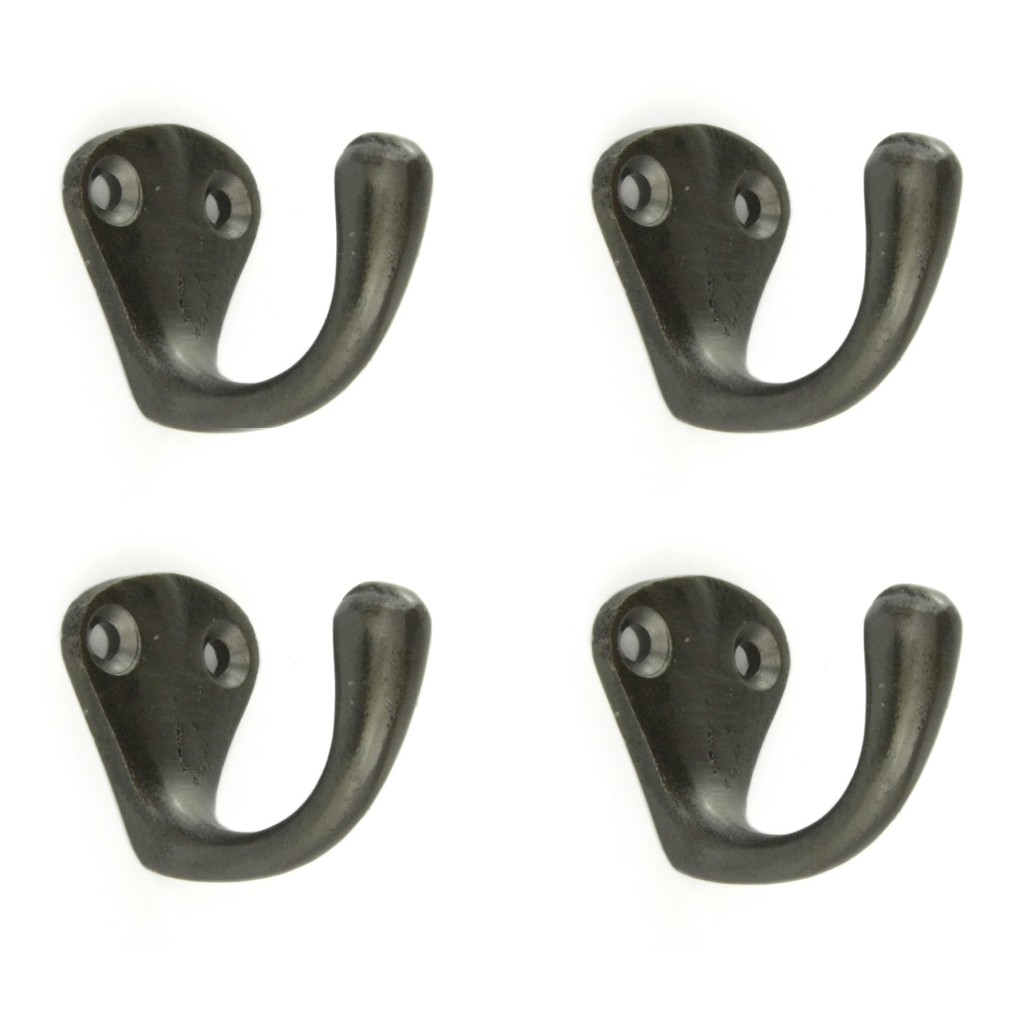 Jones & Grey Cast Iron Colour A Set Of 4 Cast Iron Single Metal Wall Hooks Coat Rack Cup Hangers Pegs