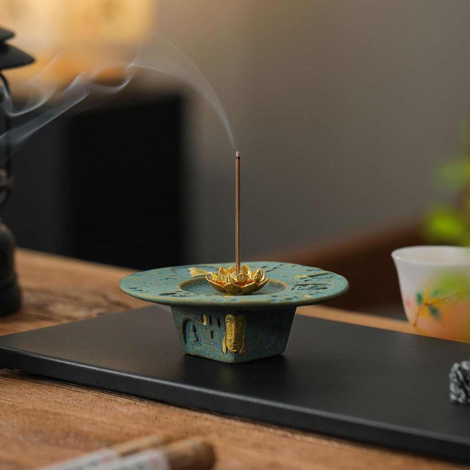 Zen Spirit - Soporte para incienso (11 cm / 4.4in, quemador de incienso para el hogar)