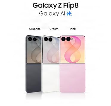 Samsung Galaxy Z Flip8 AI Smartphone, 256 GB Storage, Graphite