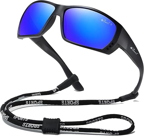Bevi Gafas de sol deportivas polarizadas ultraligeras TR90, lentes de montura flexibles y duraderas para hombres y mujeres
