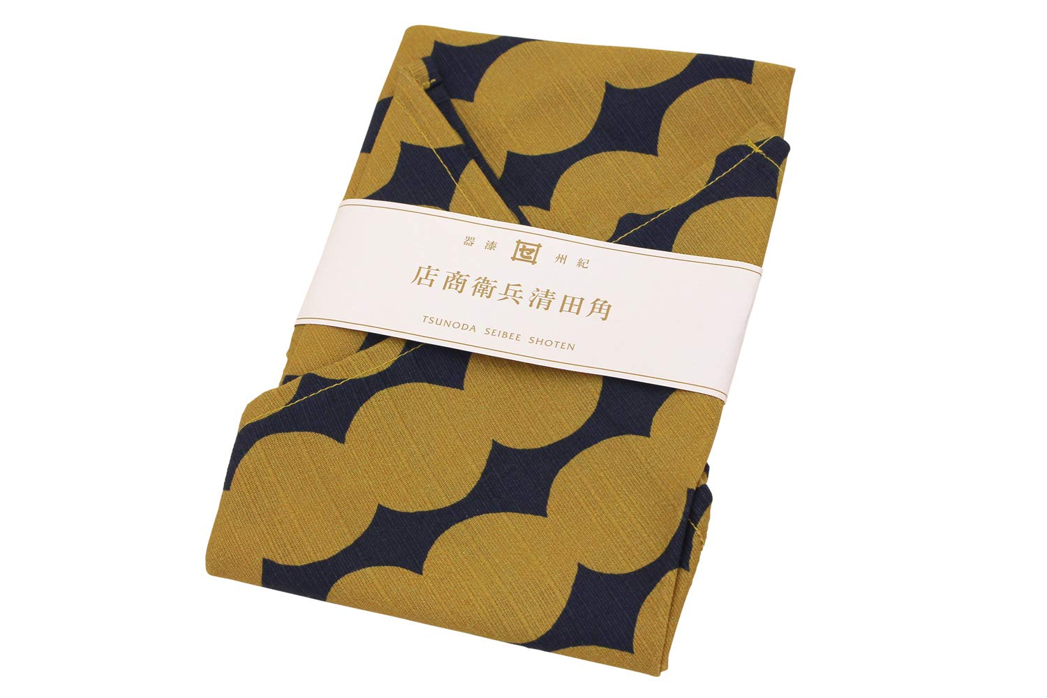 Japanese Azuma Bag Cotton Lunch Wrap Navy Polka Dot 13in Made in Japan