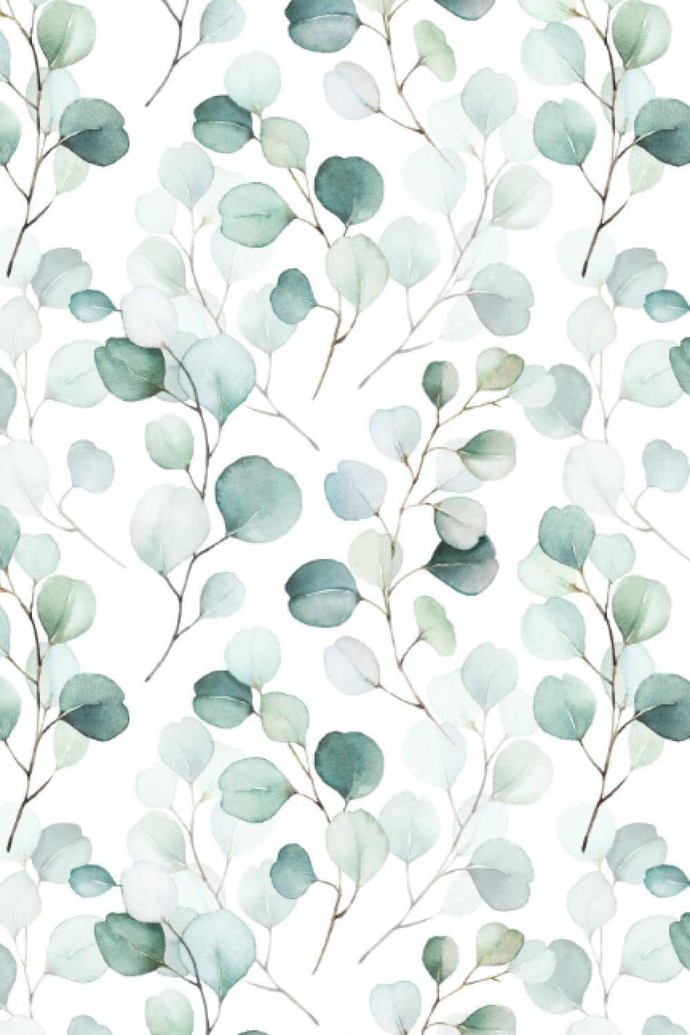 Eucalyptus Notebook Journal Blank Wide Ruled Pages Paper Composition Book Daily Planner Notes