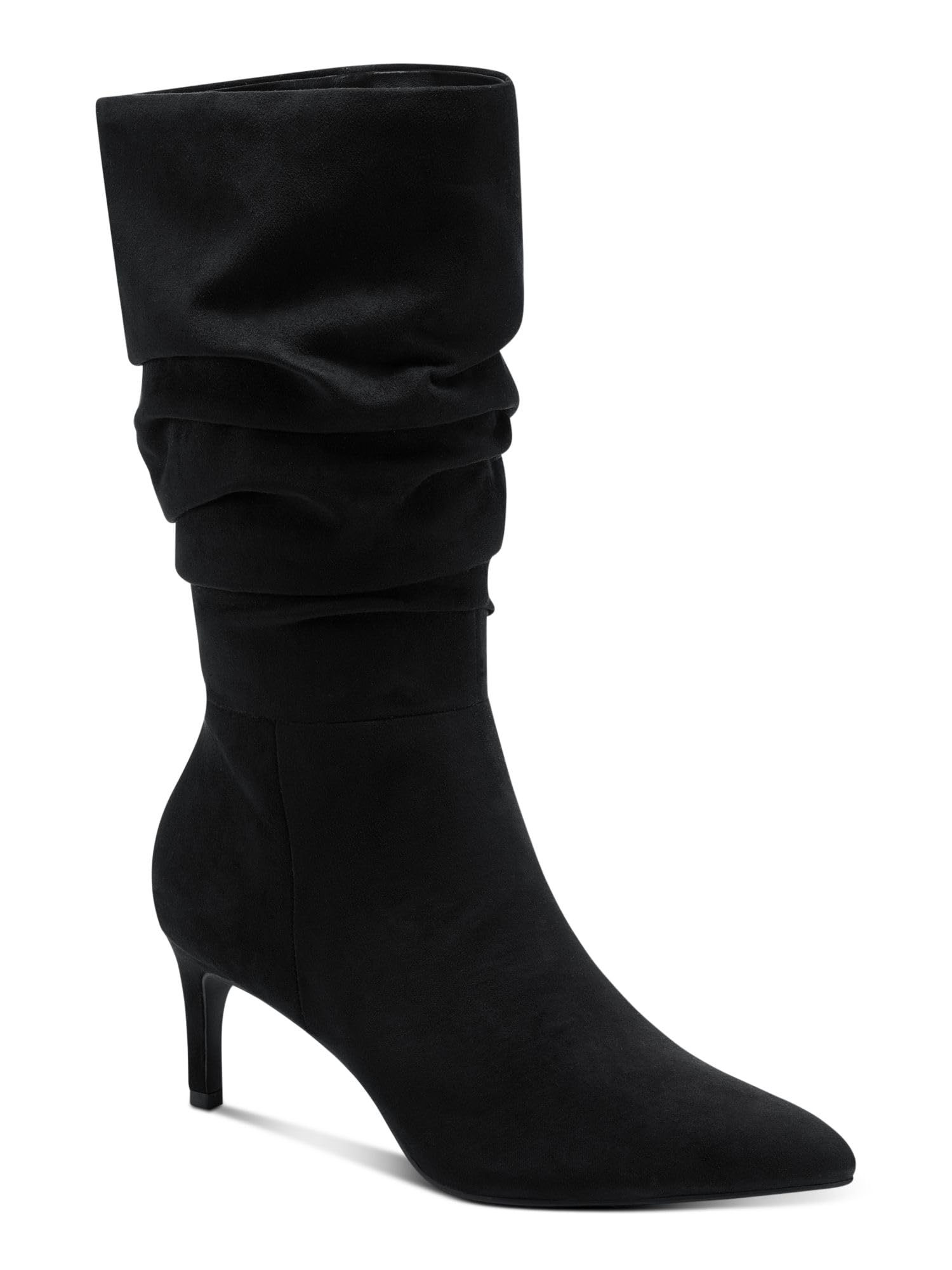 Alfani Womens Lissa Faux Suede Slouchy Booties Black 10 Medium B M