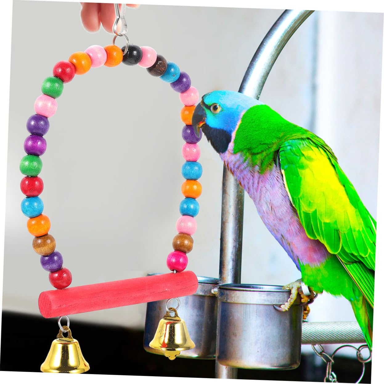 BESPORTBLE 9pièces Jouets Suspendus pour Perroquets Accessoires De Cage à Oiseaux Jouets à Mâcher pour Oiseaux De Jeu pour Exotiques