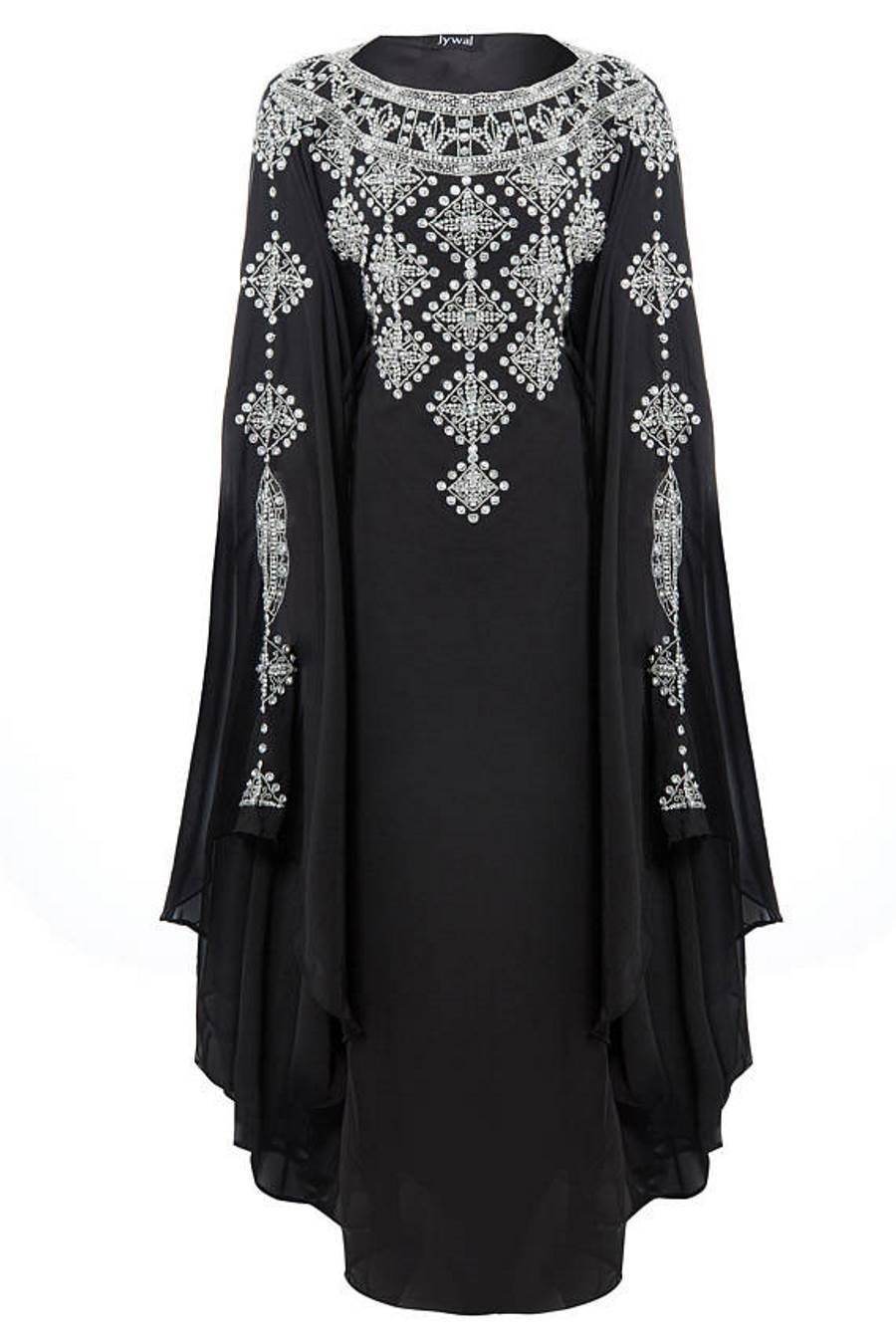 strapless open back dress Noir Black Kaftan main image 0