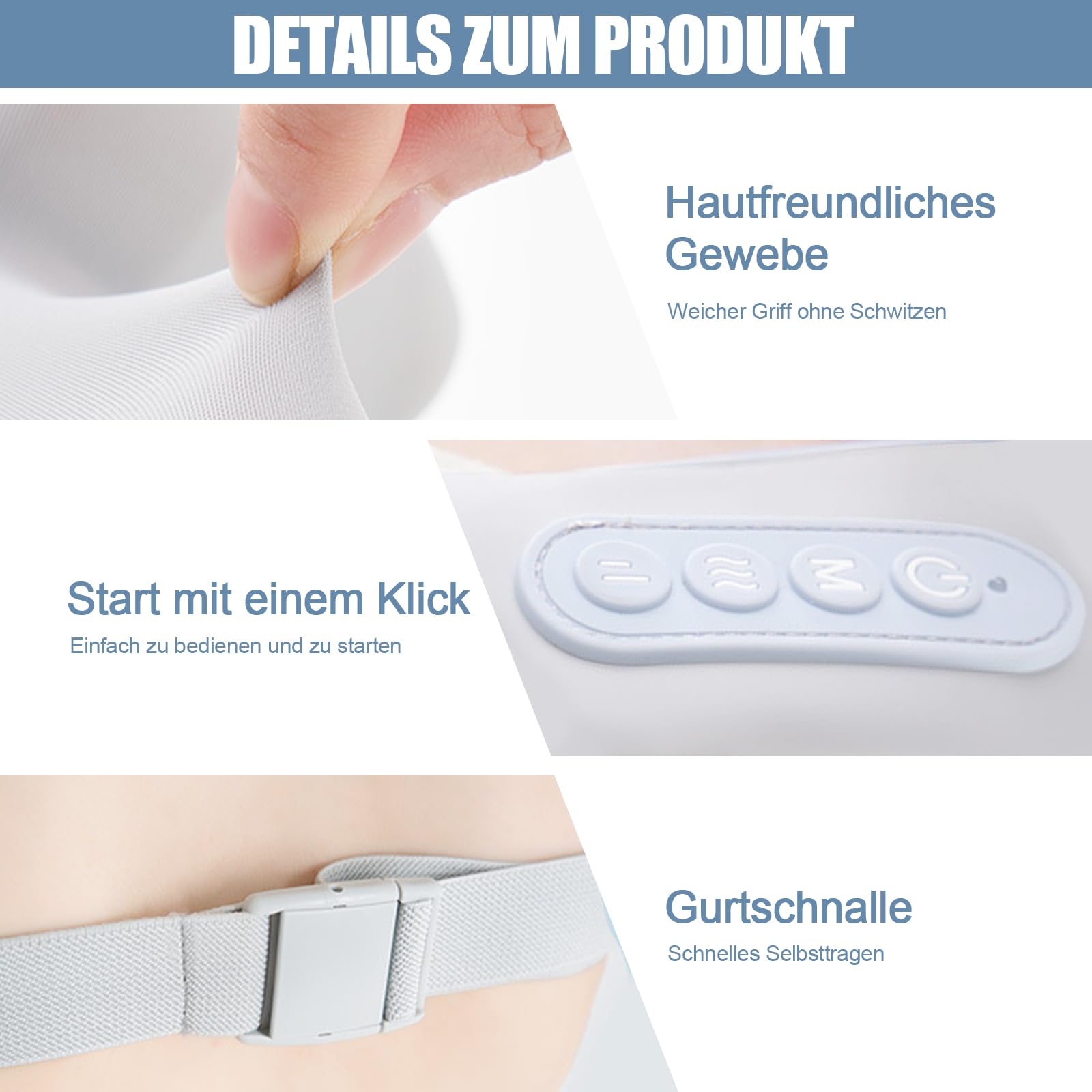 Shiatsu masażer karku, ramion i karku, z funkcją ogrzewania, bezprzewodowy, elektryczny masażer karku, pleców, ramion (A)
