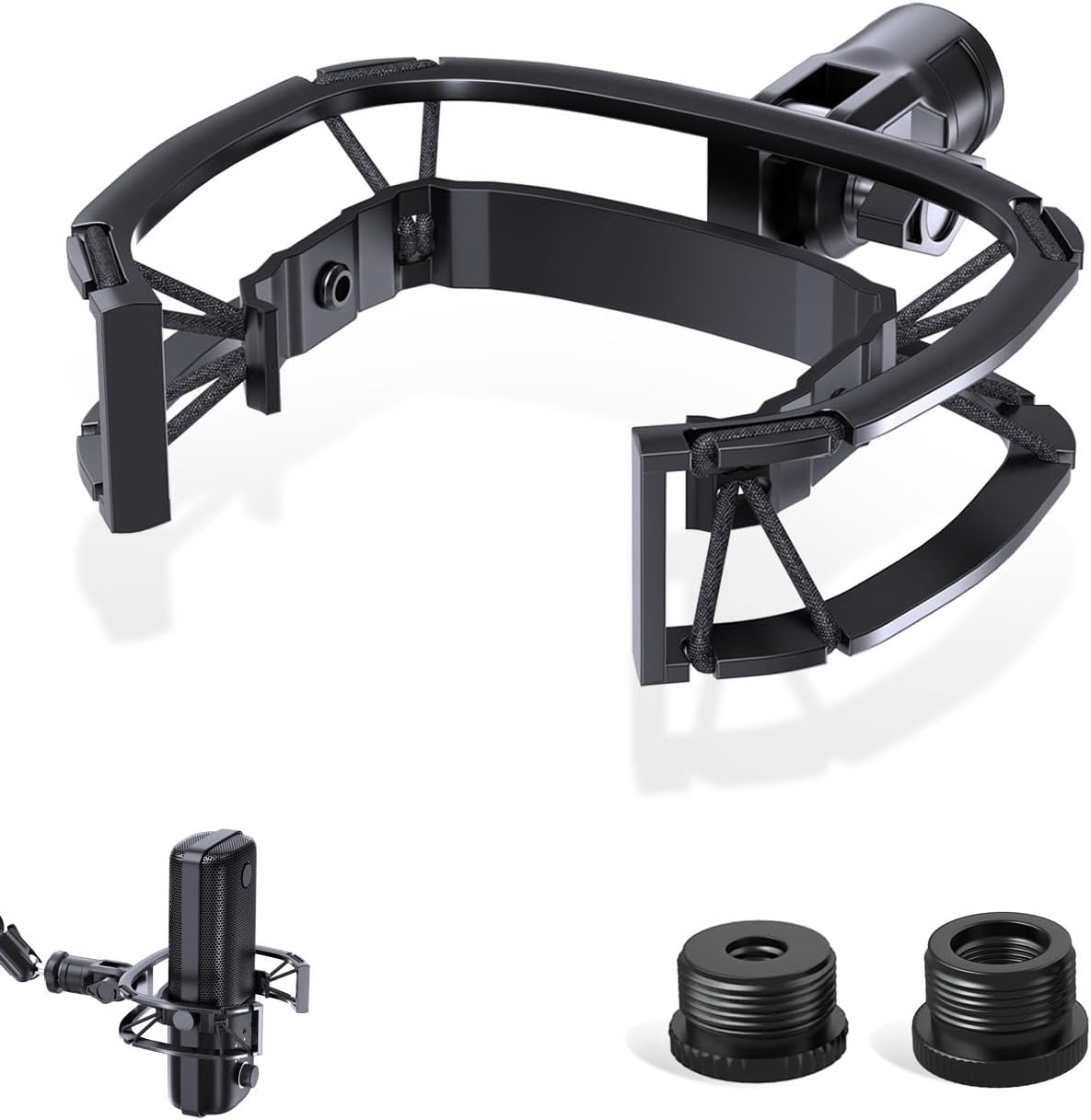 Wave Microphone Shock Mount - Custom Built for Elgato Wave 1/3, Aluminum Frame & Reinforced Suspension for Max Vibration Isolation, Shock Mounts Holder Clip Ideal for Youtubers, Podcasters and Gamers