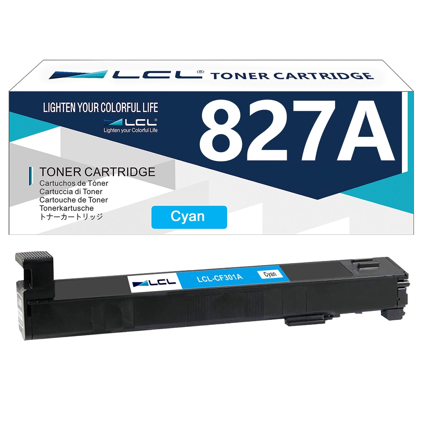 LCL CF301A Cyjan kaseta z tonerem kompatybilna z HP 827A CF301A Zamiennik do HP Color LaserJet Enterprise Flow MFP M880z M880z+ M880z+NFC Managed Flow M880zm (1 szt.)