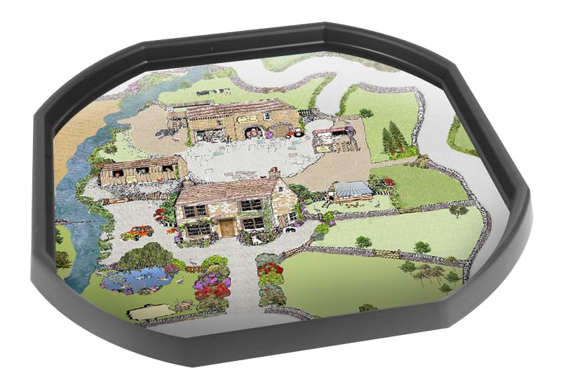 Sally's Countryside Vinyl Tuff Tray Insert - 60 x 60 cm - For Mini Tuff Spot Tuff Tray