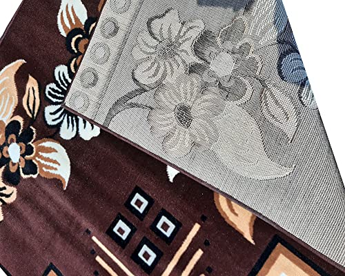 Image of Home Decore Acrylic Carpet for Your Living Room & Drawing Room Aywhere in Your Home (120x150 Coffee Colour)- 4x5 Feet