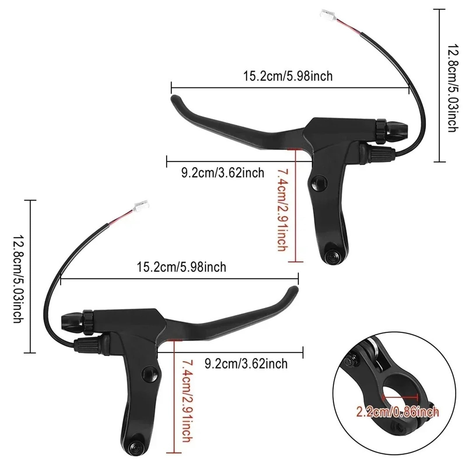 Leva Freno Sinistra/destra For Monopattino Elettrico Compatibile Con Kugoo Compatibile Con Kukirin G4 Maniglia For Monopattino Maniglia For Freno A Disco Maniglia For Freno Parti Di Ricambio(1pairs)