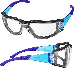 2 Pack Safety Glasses for Men and Women - Clear Anti-Fog Protective Eye Wear