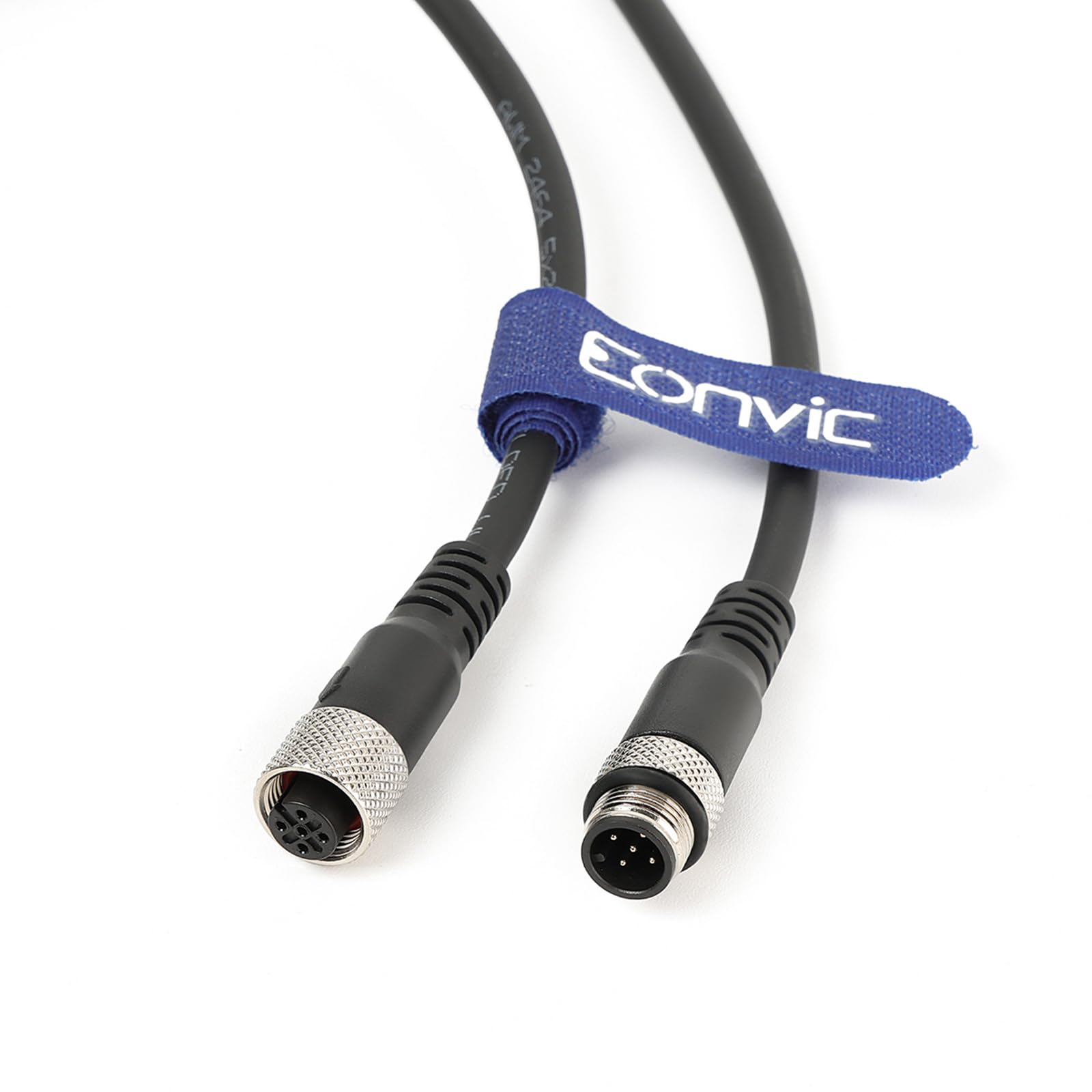 Eonvic Industrial M12 5 Pin Male to Female Aviation Sensor Connector Electrical PVC Cable 1M