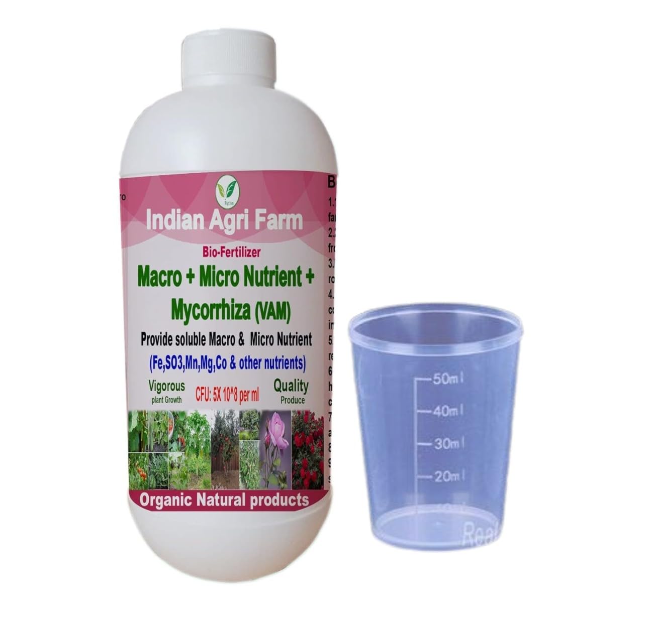 Iagrifarm Macro and Micro Nutrient + Mycorrhiza - 1 litre liquid with Measuring Cup 50 Ml - manuare Suitable for Wheat/Paddy/Vegetables/Plantation crops/Fiber and Oil producing crops. (B0BZKZMZ4K) Amazon Price History, Amazon Price Tracker