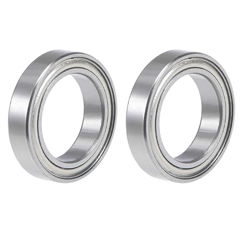 Miniatura 5 de uxcell 6801ZZ - Rodamiento de bolas profundo de 0.472 x 0.827 x 0.197 in, rodamientos de acero cromado con doble blindaje, paquete de 2