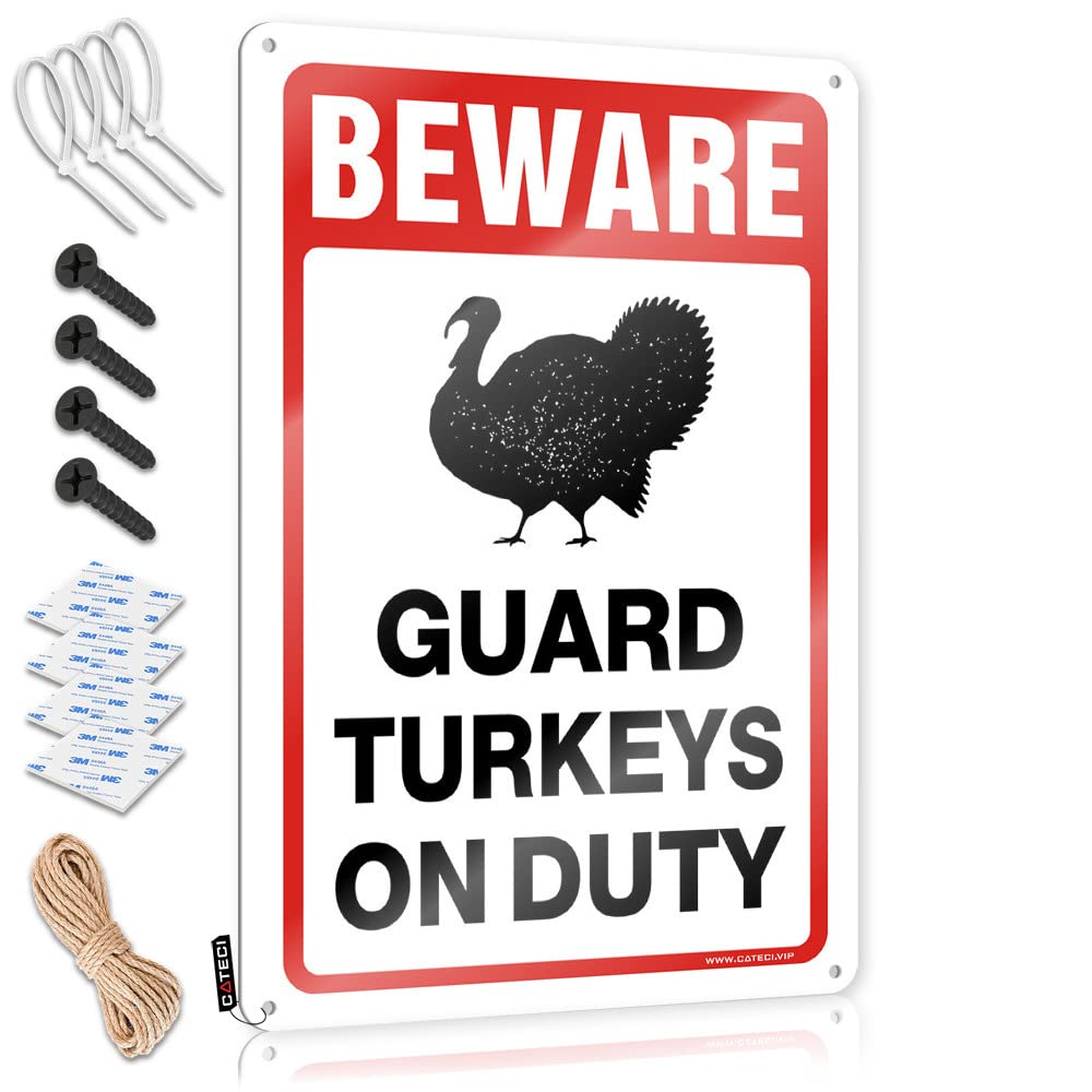 Vpguqarfr Colour Metal Wall Decoration Decaor Vintage Wall Decor | Beware! Guard Turkeys On Duty Unique Groomsmen Gift For Pub Home Decoration(30X40cm)