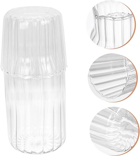 Miniatura 4 de Angoily Contenedor de almacenamiento de agua de vidrio de grano vertical de gran capacidad para el hogar para jugos té y bebidas frías vidrio de