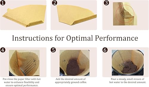 Miniatura 4 de canFly #4 200 filtros de papel de café desechables naturales sin blanquear de 8 a 12 tazas para cafeteras Ninja Dual Brew verter sobre costras,