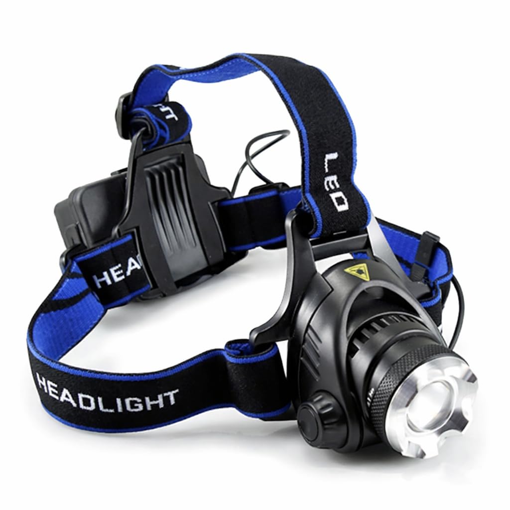 Atomic Beam LED Headlamp Flashlight T6 | Rechargeable Zoomable Head Light Torch | Adjustable Headband Waterproof Headlamp for Camping, Trekking, Night Cycling, Fishing & Emergency Work Light-image-11
