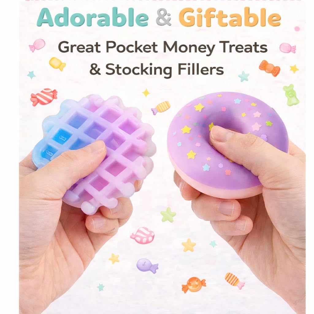 Jelli Squishi Sweet Treats Squishy Toy (2 Pack), Sensory Fidget Stress Relief Toy for Kids - Image 4