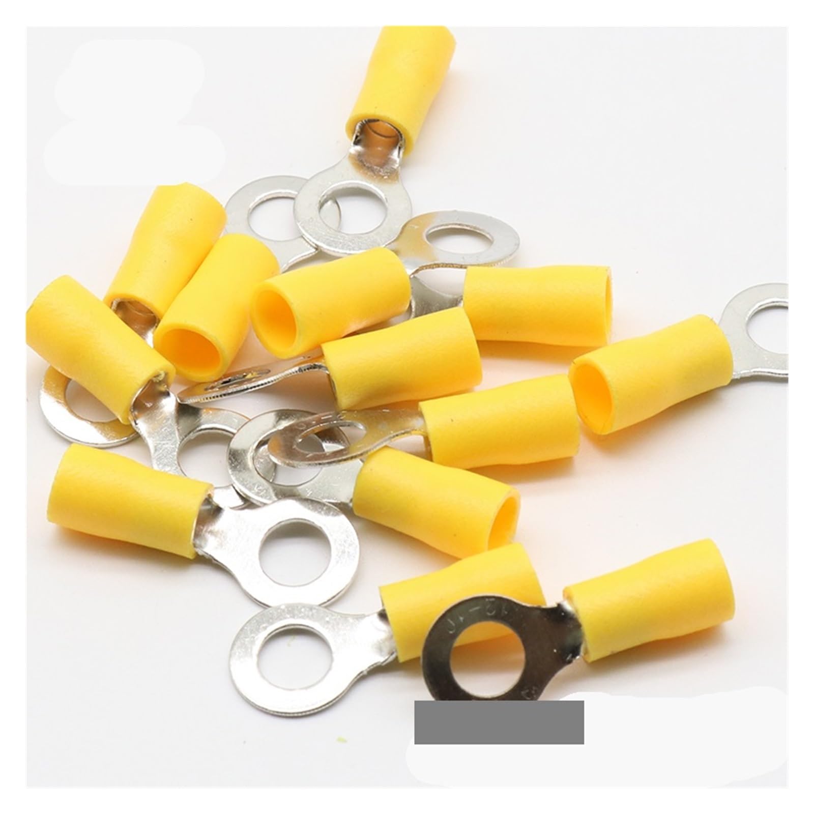 QMKADFQXF RV5.5-6 Yellow Ring insulated terminal cable Crimp Terminal suit 4-6mm2 Cable Wire Connector 100PCS/Pack RV5-6 RV