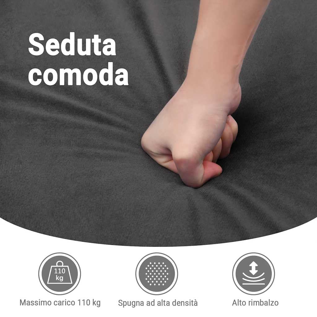 vidaXL Poltrona Massaggiante Reclinabile Elettrica Verde Scuro Velluto