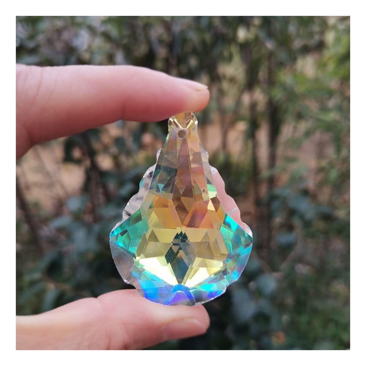 YUZGUHEY 5pcs AB Color Hanging Pendant Crystal Prism Chandelier Parts Decoration Crystals Lighting Lamp Replacement