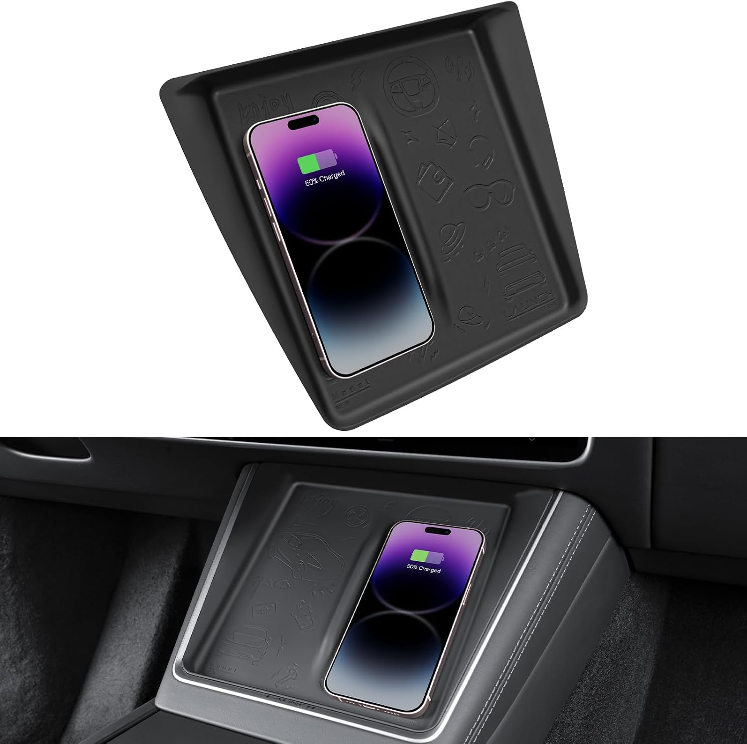 Center Console Wireless Charging Protector for Tesla Model Y Juniper