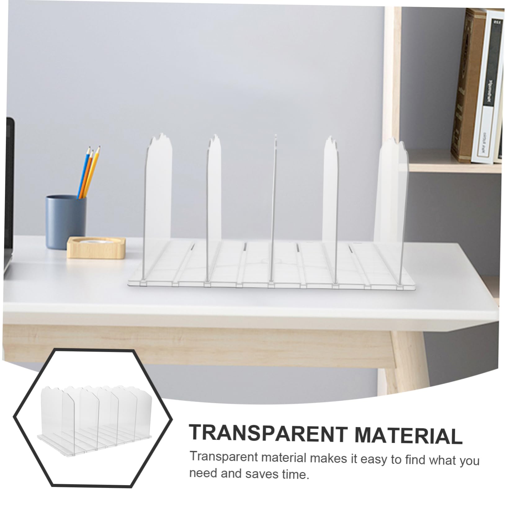 Operitacx Organizador Transparente de Bolsos Estantería de Escritorio de Abs, Diseño Modular Fácil de Usar para Organización en Armarios y Escritorios