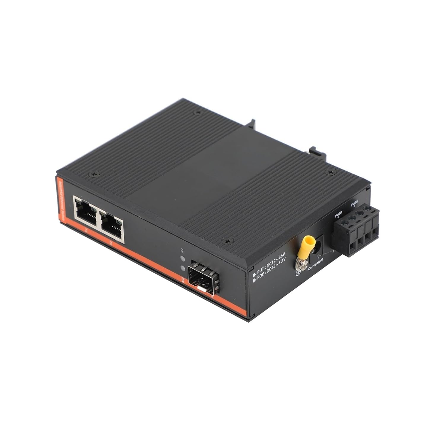 1PCS Gigabit SFP Industrial Media Converter 1 SFP to 2 RJ45 10/100/1000M(2PCS)