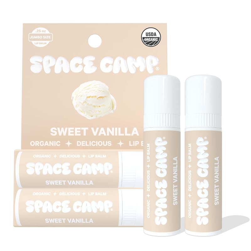 Bálsamo labial jumbo Space Camp Sweet Vanilla, Pacote com 2