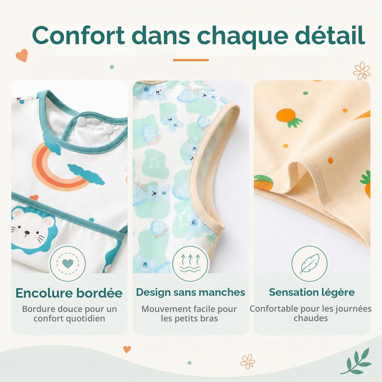 Lot de 3 Bavoirs Tablier Bébé Imperméables, Bavoir Plastique Enfant avec Poche Récupératrice, Tablier Repas Sans Manches, Bavette Bébé Facile à Nettoyer pour Manger, Peindre, Jouer, 2-4 Ans