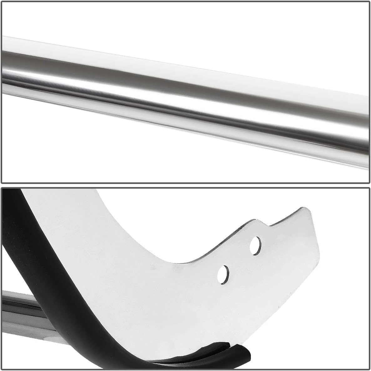 Stainless Steel Front Bumper Headlight/Grille Brush Guard Compatible with 04-12 Chevy Colorado/GMC Canyon