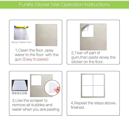 Miniatura 7 de Alwayspon Adhesivo de vinilo antideslizante para piso, impermeable de PVC para loseta en muro, autoadhesivo para despegar y pegar, adhesivo de pared