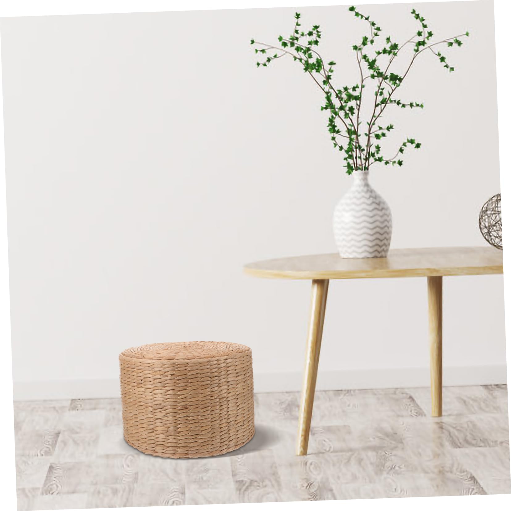 balacoo Small Woven Stool for Boys and Girls Garden Footrest Lightweight Grass Shoe Bench Decorative Stool