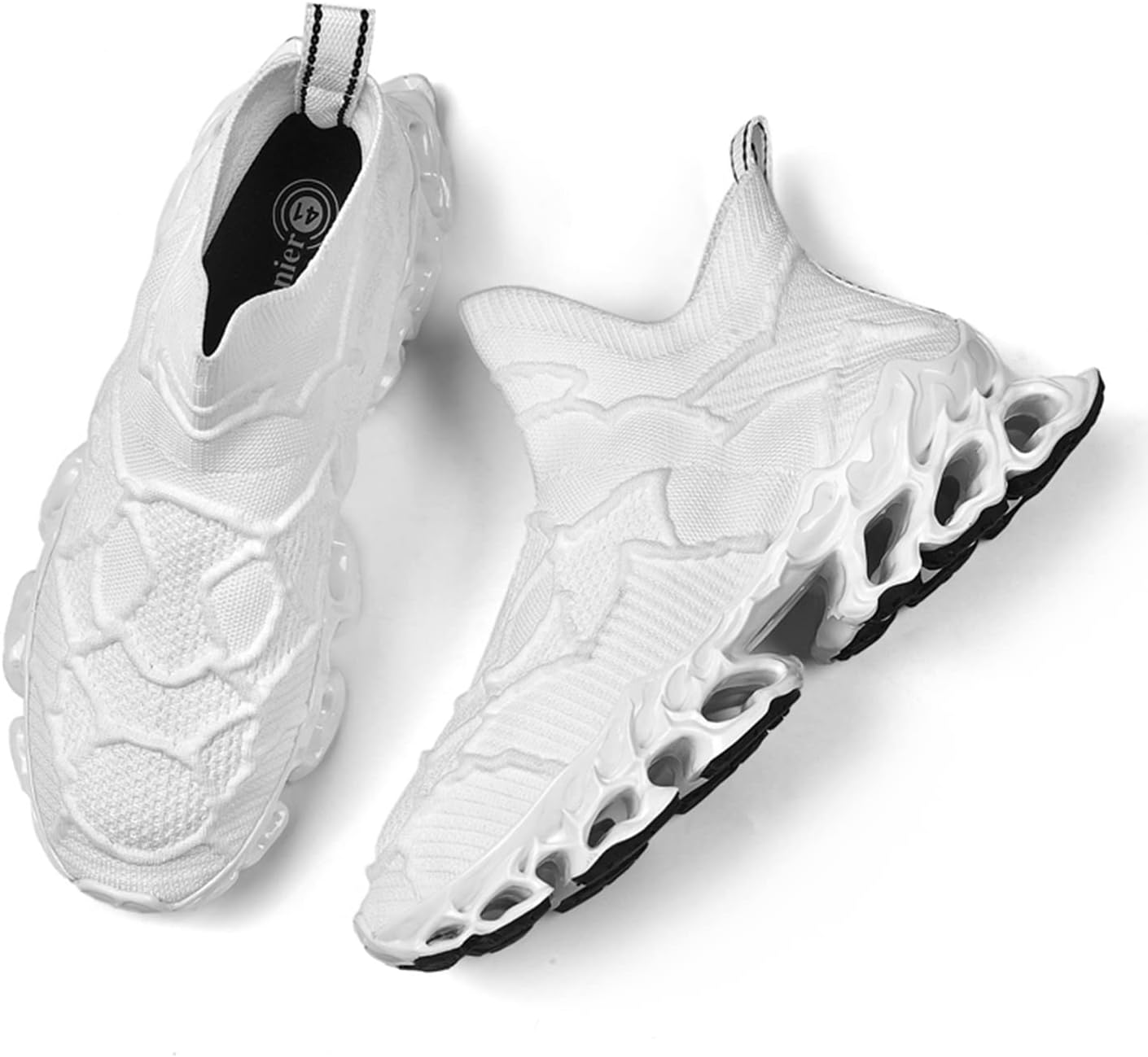 Poramea Mens Slip on Loafers Walking Tennis Shoes Laceless Running Blade Sneakers Mesh Trail Jogging Casual Athletic - Image 9