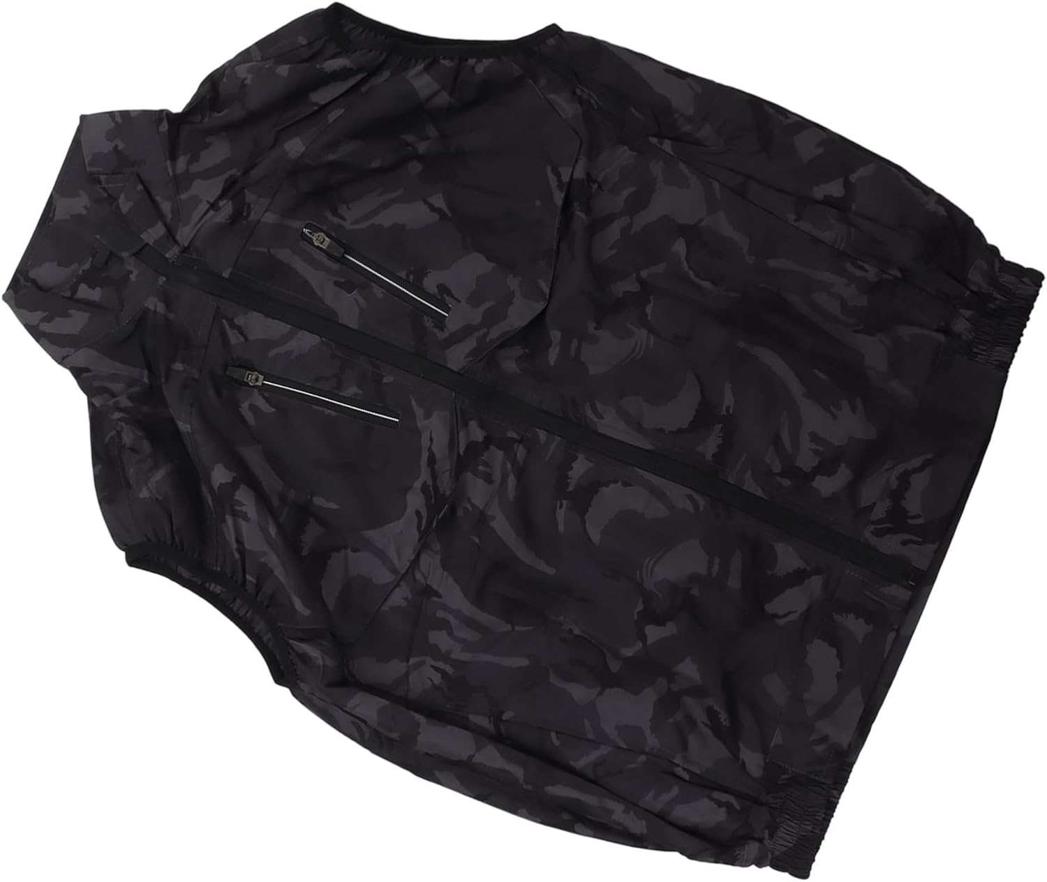 Cooling Fan Vest USB Detachable, Polyester, XXXL White Camouflage - Heat Dissipation, Ideal for Gardening and Outdoor Work (Deep Camouflage)