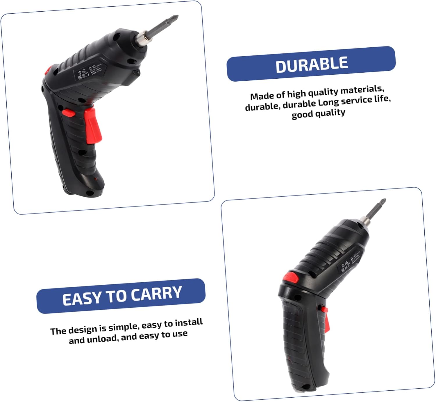 Lurrose 1set Electric Screwdriver Kit Compact Rechargeable Hand Drill Tool for Home Use Ergonomic Design Non- Grip Usb Chargeable for Projects and Repairs