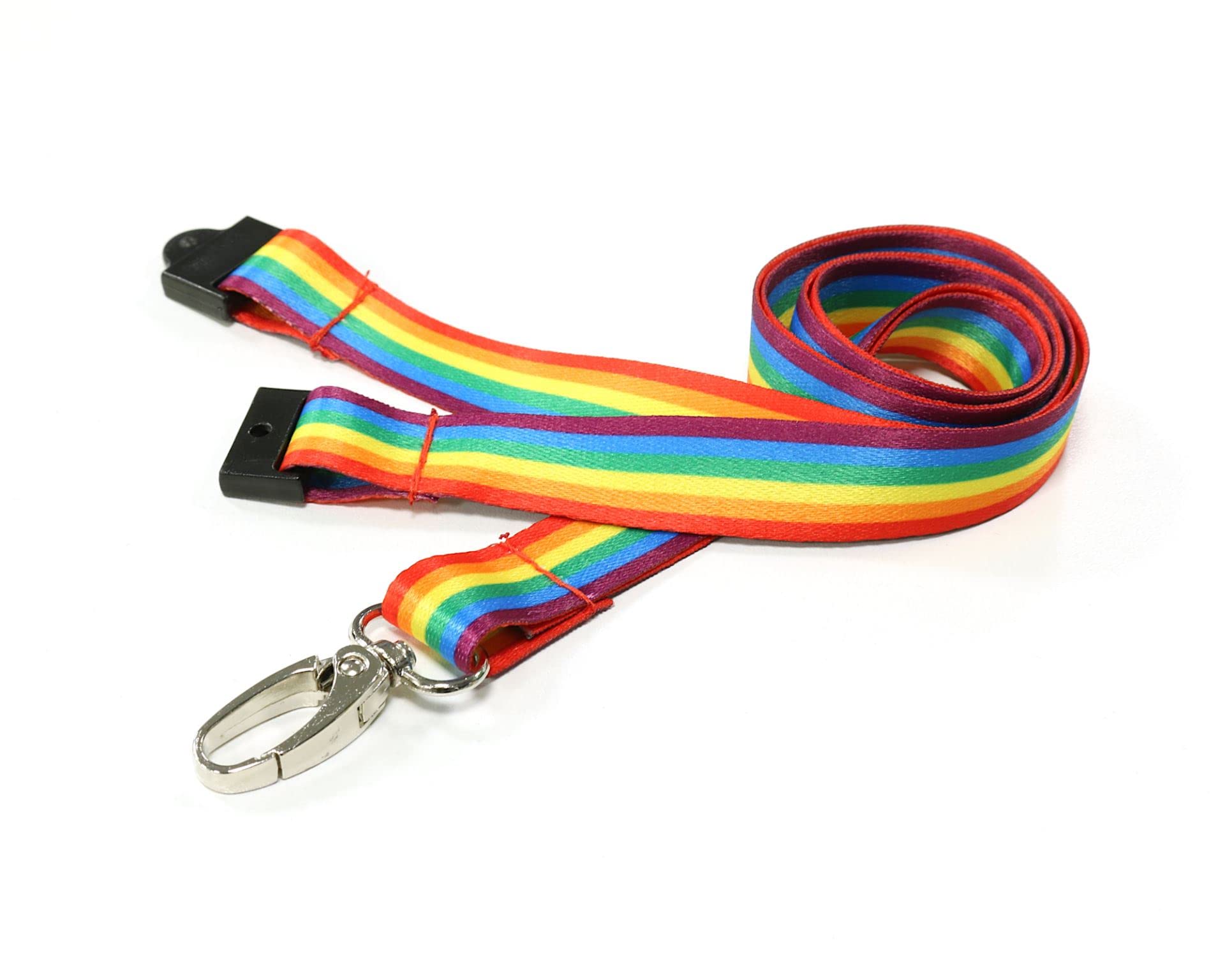 Customised Print Rainbow Lanyards LGBTQ Pride Lanyard Neck Strap with Metal Lobster Clip Attachment and Safety Breakaway - Made from Eco Friendly (25)