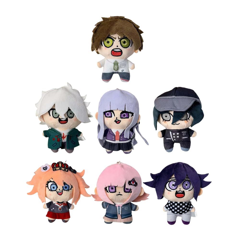 Hinata Hajime Plüschfigur Anime Kyouko Kirigiri Lustige Kissenanhänger, weicher Überwurf, gefüllte Figuren für Taschendekoration, 10 cm