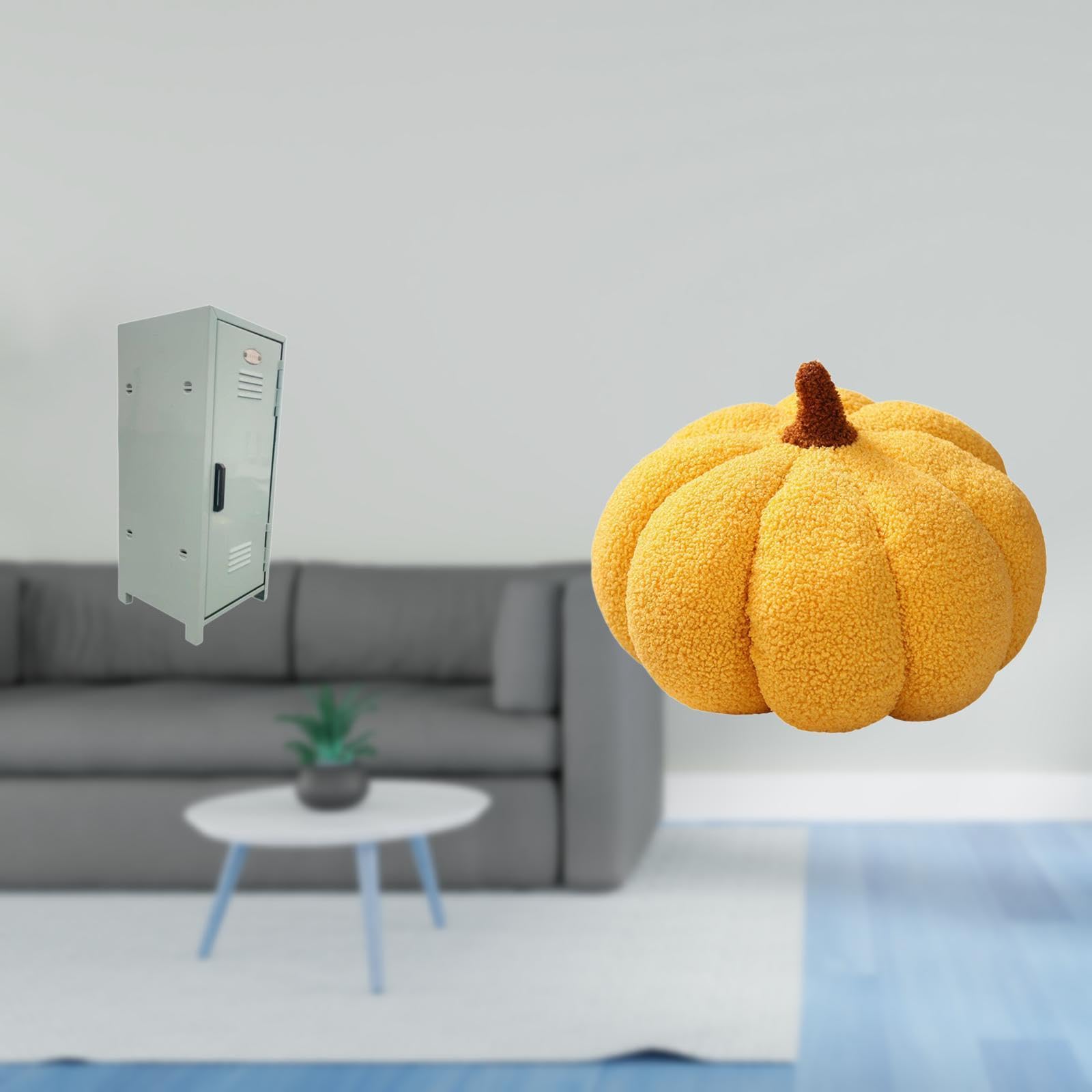 Enakshi® Mini Locker Cabinet Pumpkin Pillows Home Organization Space Saving Stackable Dustproof Storage Bin Organizer for Apartments Bedroom Sofa Cushion Decor-image-43