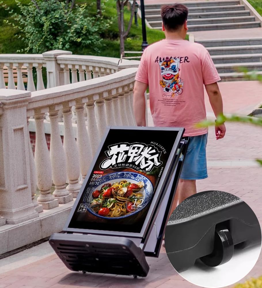 Soporte Para Carteles De Acera Para Exteriores, Soporte De Suelo Para Carteles Y Pancartas De Doble Cara, Para Carteles Publicitarios De Calle Para Exteriores,Negro,60x90cm/23x35inch
