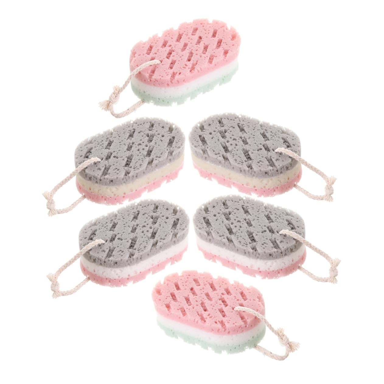 Angoily 18piezas Esponjas De Baño Exfoliantes Para Adultos Esponjas De Limpieza Suaves y Absorbentes Aleatorios