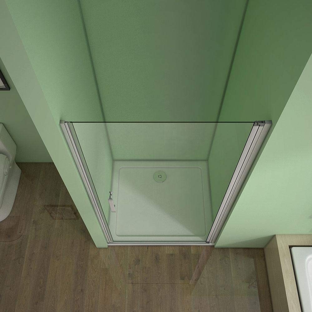 Mamparas de Ducha Puerta Abatible Gris mate 5mm 70x185cm