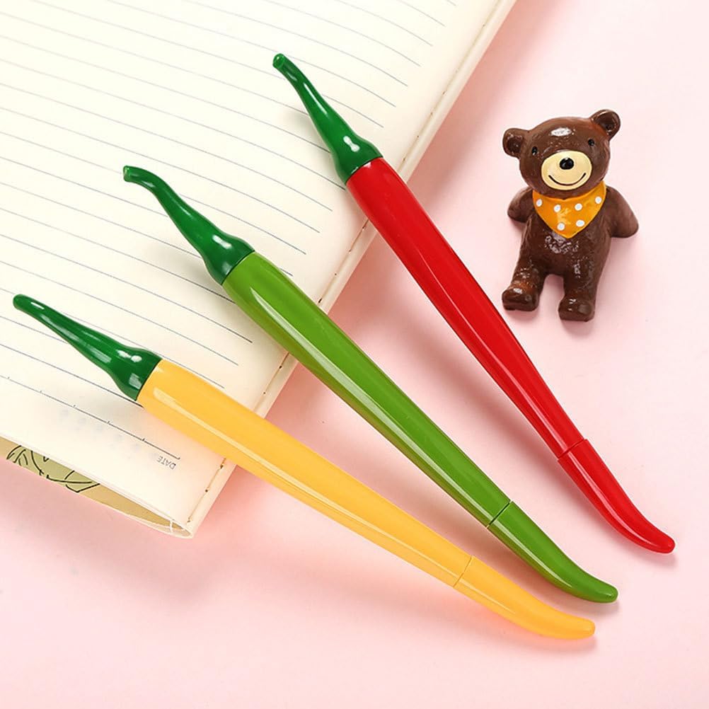 54 Pcs Chili Gel Pen Creative Pen Cute Ink Pens Neutral Pens Fine Tip Students Sign Chili Shaped Writing Signature Shaped Vegetable Drawing