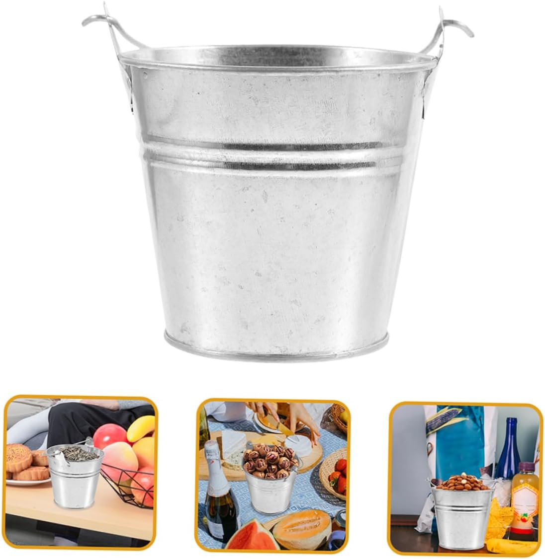 PRETYZOOM 8pcs Bucket Candy Container Small Snack Holder for Parties Versatile Treat Buckets for Candy and Decor Construction for Gatherings