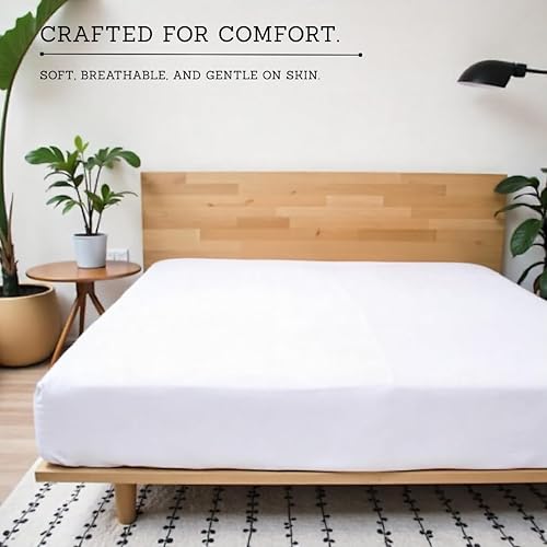 Miniatura 2 de Sábana bajera ajustable de algodón egipcio de 800 hilos, tamaño Queen, bolsillo profundo de 18 pulgadas, sábana inferior suave, bolsillo extra