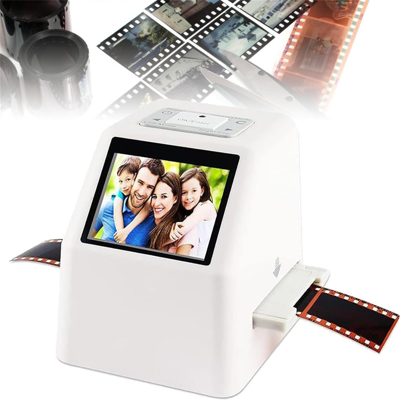 Scanner per Diapositive con Schermo LCD da 2,4", convertitore Digitale per pellicole da 22 MP, converte pellicole da 35 mm, 126, 110, Super 8, Diapositive, Negativi in JPEG