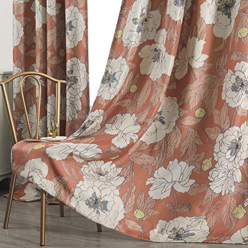 Taisier Home Stylish Faux Linen Curtains for Living Room/Bedroom |