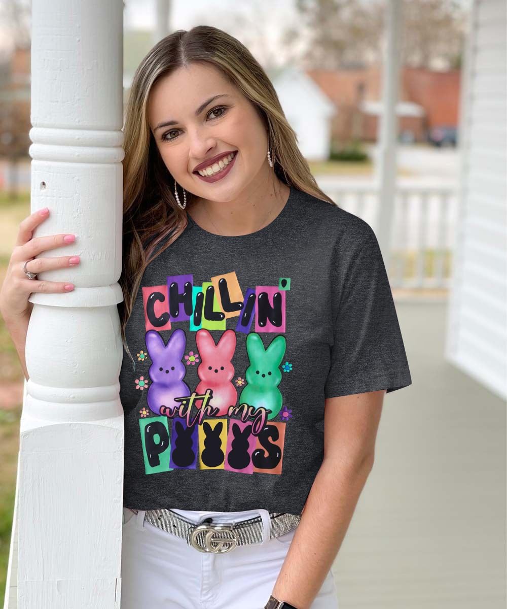 Easter Shirts for Women Rabbit Bunny Eggs T Shirt Happy Easter Day Graphic Short Sleeve Tee Tops - Image 4